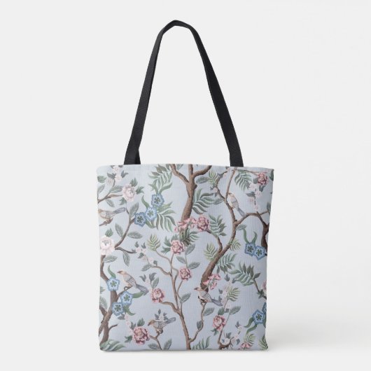 Seamless pattern in chinoistijl with peonies tote bag (Achterkant)