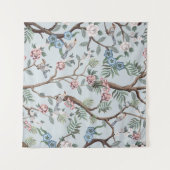 Seamless pattern in chinoistijl with peonies wandkleed (Voorkant (horizontaal))