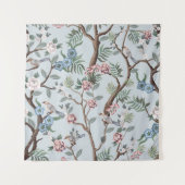 Seamless pattern in chinoistijl with peonies wandkleed (Voorkant)