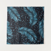 Seamless pattern, infinite texture. dark feather b wandkleed (Voorkant)