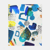 Seamless pattern made by hand drawn paint strokes. fleece deken (Voorkant)