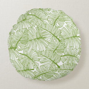 Seamless pattern Monstera leaves background. Flora Rond Kussen