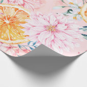 Seamless pattern of chrysanthemum, orange and Bloo Cadeaupapier (Hoek)