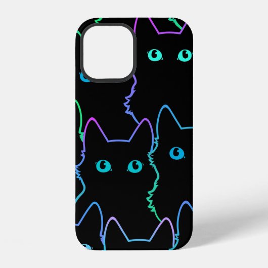 seamless pattern of cute cat silhouettespattern,se iPhone hoesje (Achterkant)