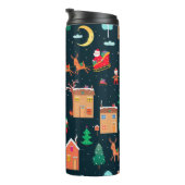 Seamless pattern of happy Christmastime in a villa Thermosbeker (Geroteerd rechts)