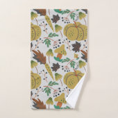 Seamless pattern of tropical pumpkins and carrots bad handdoek (Handdoek)