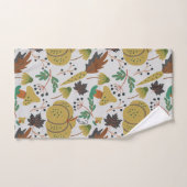 Seamless pattern of tropical pumpkins and carrots bad handdoek (Handdoek)