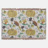 Seamless pattern of tropical pumpkins and carrots deken (Voorkant)