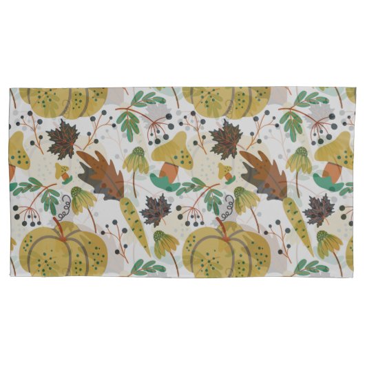 Seamless pattern of tropical pumpkins and carrots kussensloop (Voorkant-Links)