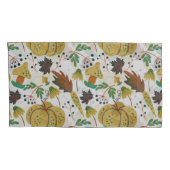 Seamless pattern of tropical pumpkins and carrots kussensloop (Achterkant-Rechts)