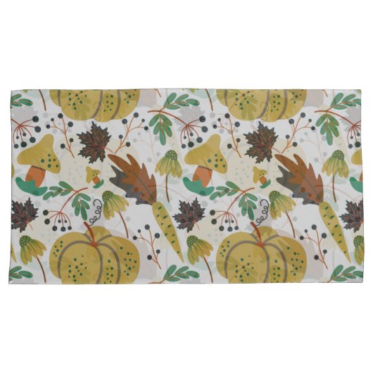 Seamless pattern of tropical pumpkins and carrots kussensloop (Voorkant-Rechts)