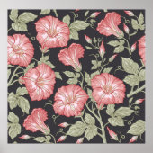 Seamless pattern. Petunia wildflowers is. Bezetter Poster (Voorkant)