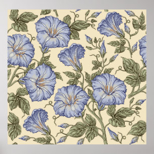 Seamless pattern. Petunia wildflowers is. Bezetter Poster