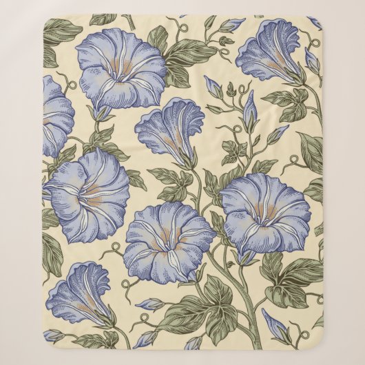 Seamless pattern. Petunia wildflowers is. Bezetter Sherpa Deken (Voorkant)