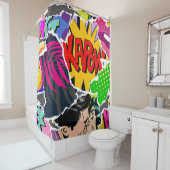 Seamless pattern pop art comics style. Collage of Douchegordijn (In situ)