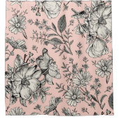Seamless pattern. Realistic blooming Douchegordijn (Voorkant)