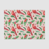 Seamless pattern red cardinal birds  tissuepapier (Voorkant)