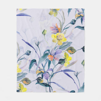 Seamless Pattern Spring Wildflowers. Fleece Deken