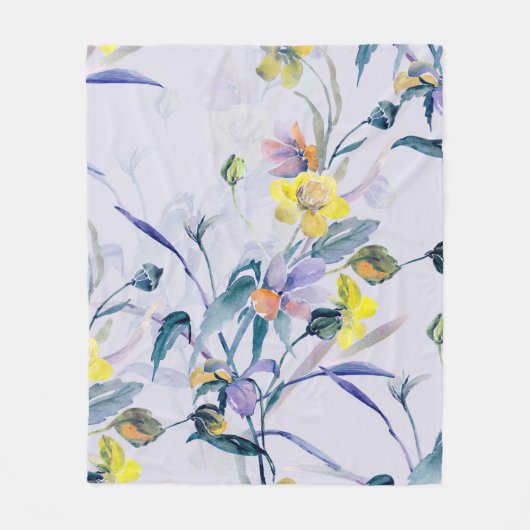 Seamless Pattern Spring Wildflowers. Fleece Deken (Voorkant)