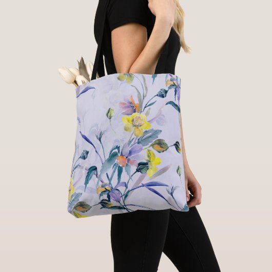 Seamless Pattern Spring Wildflowers. Tote Bag (Dichtbij)