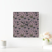 Seamless pattern Tropical animals monkey jumping Vierkante Klok (Huis)