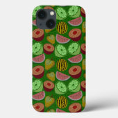 Seamless pattern tropical fruit & green background Case-Mate iPhone case (Achterkant)