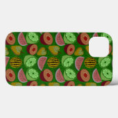 Seamless pattern tropical fruit & green background Case-Mate iPhone case (Achterkant (horizontaal))
