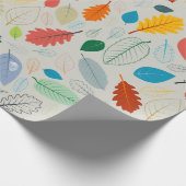 Seamless Pattern - vintage Autumn Leaves Illustrat Cadeaupapier (Hoek)