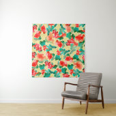 Seamless pattern with Abstract flowers drawn by a  Wandkleed (In Situ (horizontaal))