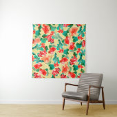Seamless pattern with Abstract flowers drawn by a  Wandkleed (In situ)