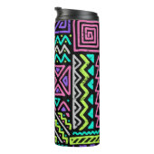 seamless pattern with abstract lines. geometric a thermosbeker (Geroteerd rechts)