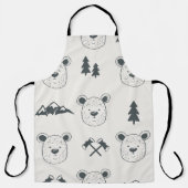 Seamless pattern with bear headspattern, bear, mou schort (Voorkant)