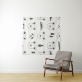 Seamless pattern with bear headspattern, bear, mou wandkleed (In Situ (horizontaal))