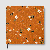 Seamless pattern with black and white flowers gastenboek (Voorkant)