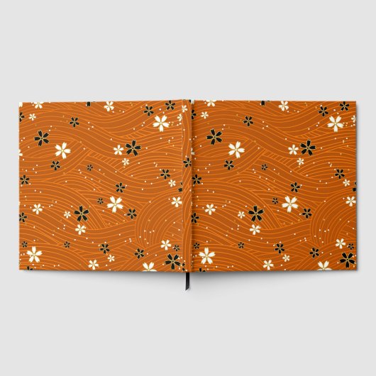 Seamless pattern with black and white flowers gastenboek (Volledig)