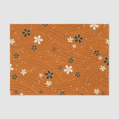 Seamless pattern with black and white flowers tissuepapier (Voorkant)