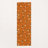 Seamless pattern with black and white flowers yogamat (Voorkant)