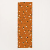 Seamless pattern with black and white flowers yogamat (Achterkant)