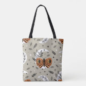 seamless pattern with bohemian butterfly on the mo tote bag (Achterkant)