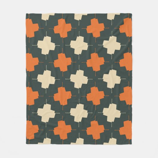 Seamless pattern with bright geometric elements on fleece deken (Voorkant)