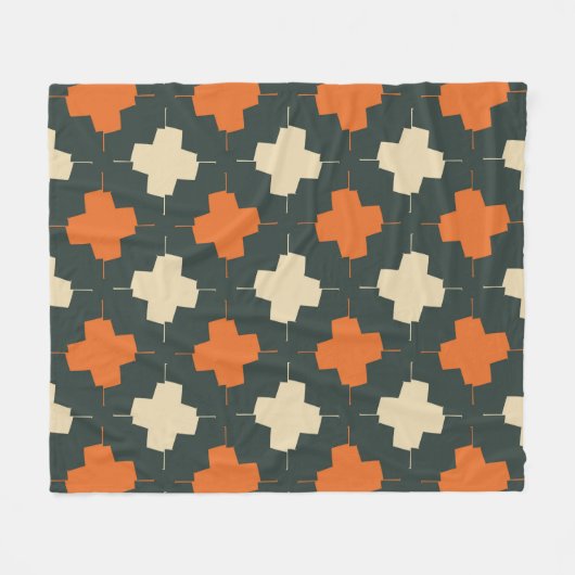 Seamless pattern with bright geometric elements on fleece deken (Voorkant (Horizontaal))