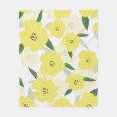 Seamless pattern with bright yellow flowers backgr fleece deken (Voorkant)