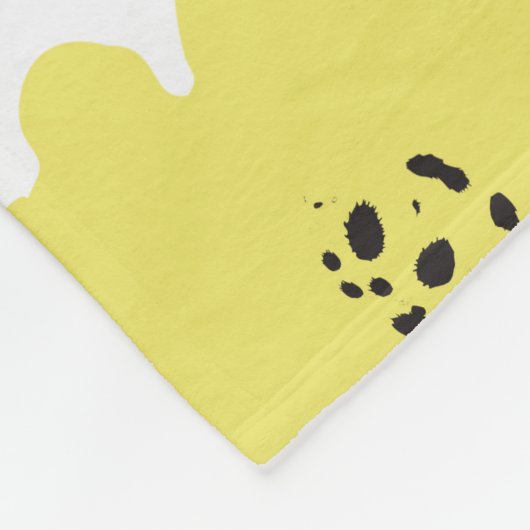 Seamless pattern with bright yellow flowers backgr fleece deken (Hoek)