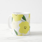 Seamless pattern with bright yellow flowers backgr koffiemok (Voorkant links)