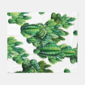 Seamless pattern with cacti watercolor. Cactus ill Fleece Deken (Voorkant (Horizontaal))