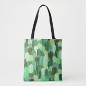 Seamless pattern with cactus tote bag (Voorkant)