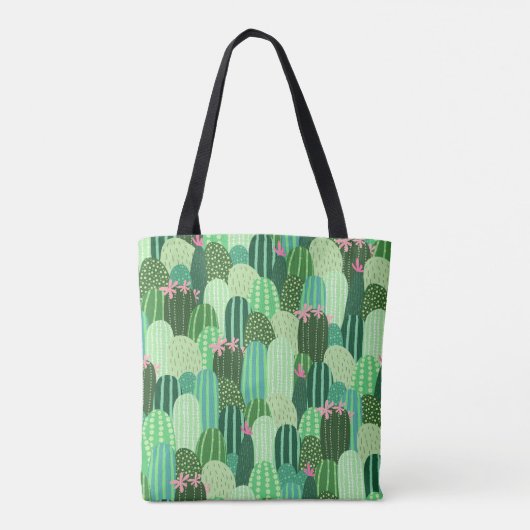 Seamless pattern with cactus tote bag (Achterkant)