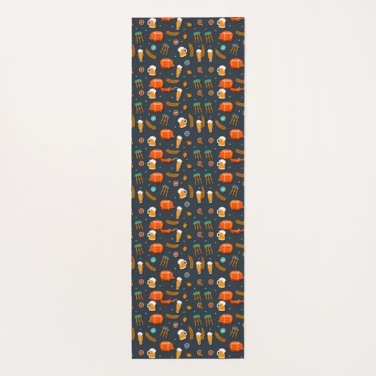 Seamless pattern with chess pieces, books, dice yogamat (Achterkant)