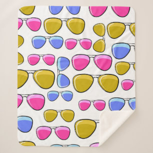Seamless pattern with colorful fashion retro aviat sherpa deken