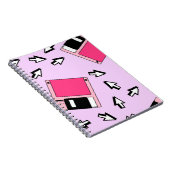 Seamless pattern with colorful floppy disk in vapo notitieboek (Rechterzijde)